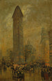 Le Flatiron à New York - Sir Alfred East — näkymä teoksesta