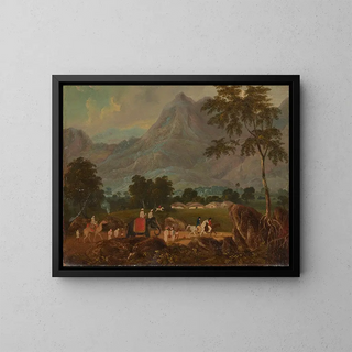 Sir Charles DOyly - The road from Calcutta to Patna with an elephant and a camel.webp