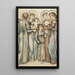 Enkelit ja lapset - Sir Edward Coley Burne-Jones — kehystetty taideteos seinällä