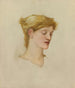 Naisen pää - Sir Edward Coley Burne-Jones — näkymä teoksesta