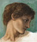 Nuoren miehen pää - Sir Edward Coley Burne-Jones — näkymä teoksesta