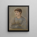 Muotokuva Margaretista, taiteilijan tyttärestä - Sir Edward Coley Burne-Jones — kehystetty taideteos seinällä