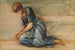 La série La Rose Églantine, étude pour La Cour du Jardin IV - Sir Edward Coley Burne-Jones — näkymä teoksesta