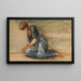 La série La Rose Églantine, étude pour La Cour du Jardin IV - Sir Edward Coley Burne-Jones — kehystetty taideteos seinällä
