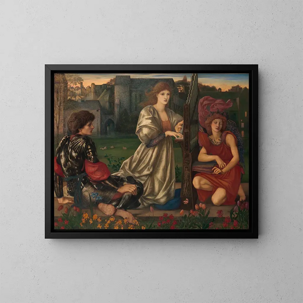 La Chanson d'amour - Sir Edward Coley Burne-Jones — kehystetty taideteos seinällä