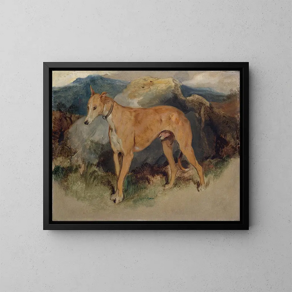 Un chien courant écossais - Sir Edwin Henry Landseer — kehystetty taideteos seinällä
