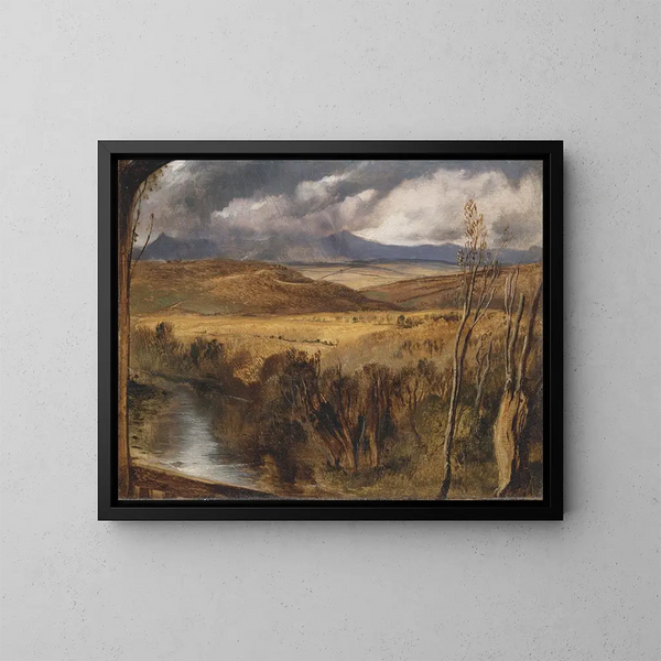 Un paysage des Highlands - Sir Edwin Henry Landseer — kehystetty taideteos seinällä