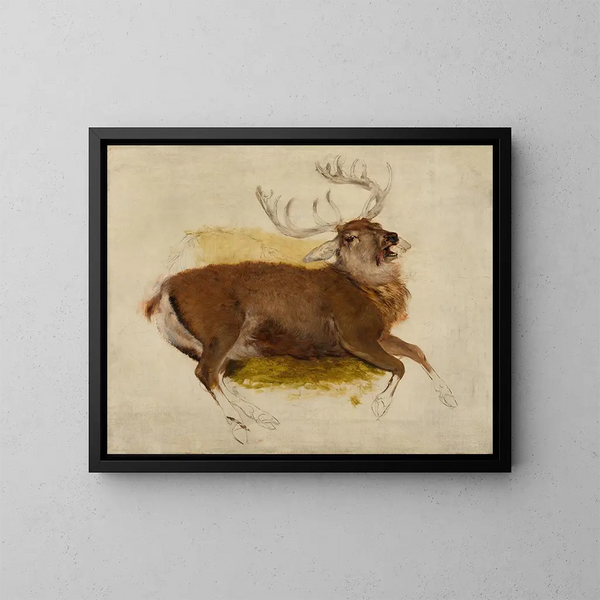 Kuoleva hirvi - Sir Edwin Henry Landseer — kehystetty taideteos seinällä