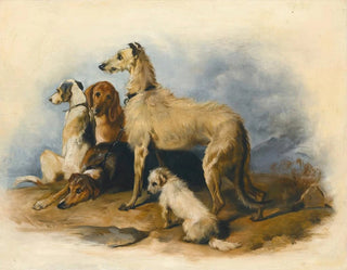 Highland Dogs - Sir Edwin Henry Landseer — näkymä teoksesta
