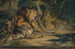 Leijona puolustaa saalistaan - Sir Edwin Henry Landseer — näkymä teoksesta