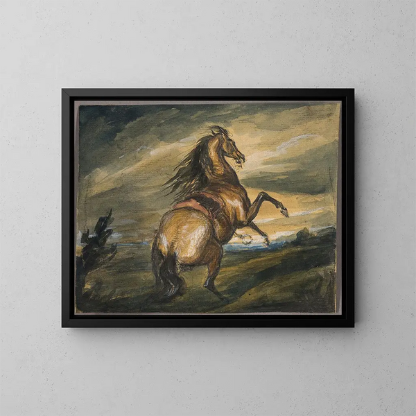 Kylmäkuntoinen hevonen - Sir Edwin Henry Landseer — kehystetty taideteos seinällä