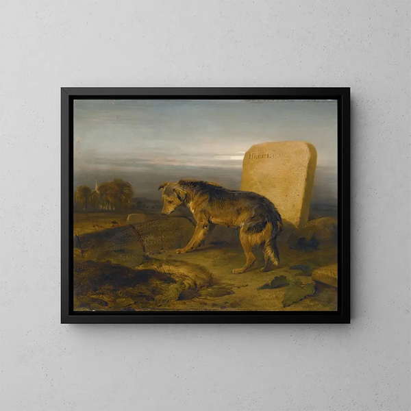 Le pauvre chien - Sir Edwin Henry Landseer — kehystetty taideteos seinällä