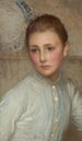 Yhden tytön muotokuva, luultavasti Pikku Palvelijatar - Sir George Clausen — näkymä teoksesta