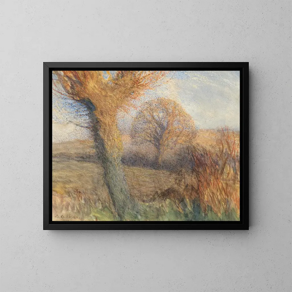Talvi-illasta - Sir George Clausen — kehystetty taideteos seinällä