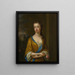 Dukessa Newcastle'n muotokuva - Sir Godfrey Kneller — kehystetty taideteos seinällä