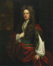 Muotokuva herrasmiehestä, joka on pukeutunut siniseen ja punainen takki - Sir Godfrey Kneller — näkymä teoksesta