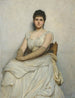 Mademoiselle Katherine Grant La Dame en blanc - Sir Hubert von Herkomer — näkymä teoksesta