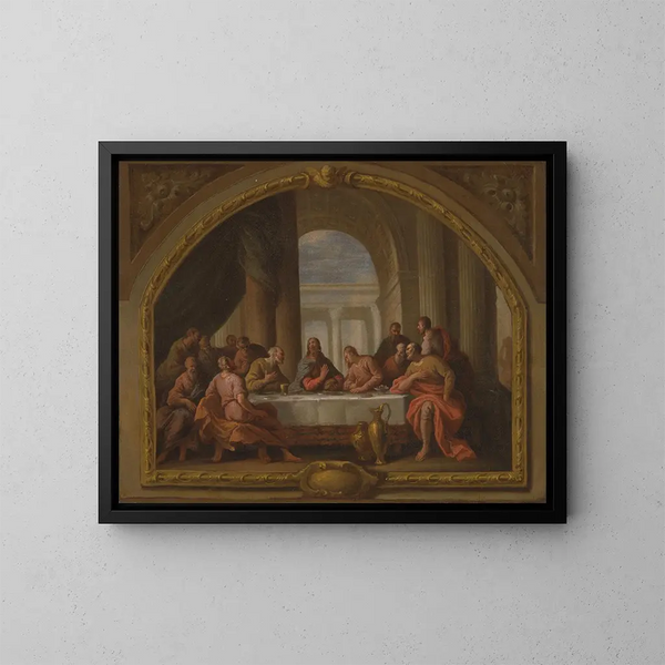 Esquisse pour La Cène de Sainte-Marie à Weymouth - Sir James Thornhill — kehystetty taideteos seinällä