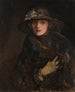 Rouva ruskeassa - Sir John Lavery — näkymä teoksesta