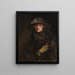 Rouva ruskeassa - Sir John Lavery — kehystetty taideteos seinällä