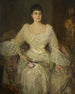 Naisnainen valkoisessa - Lady Lyle'n muotokuva - Sir John Lavery — näkymä teoksesta