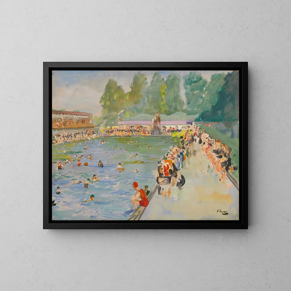 Bains de Chiswick - Sir John Lavery — kehystetty taideteos seinällä