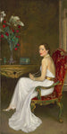 Valkoinen rouva, Wimbornein varakreivitär - Sir John Lavery — näkymä teoksesta