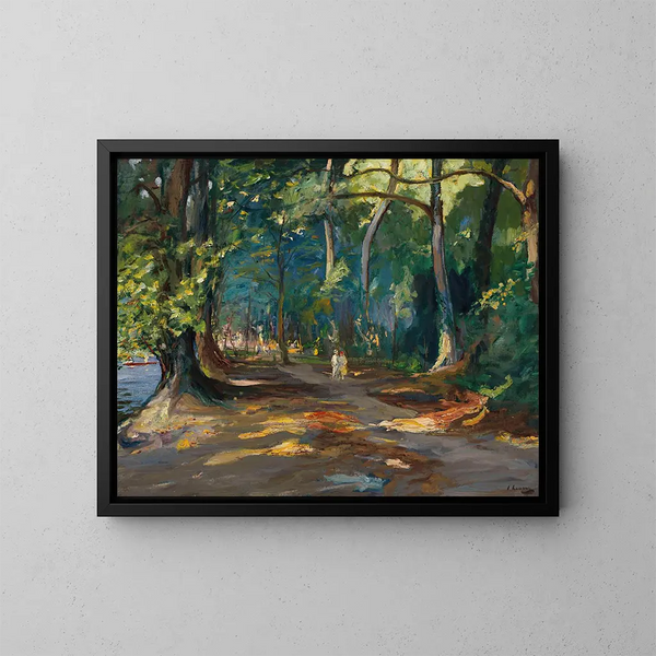 Le chemin près de la rivière Maidenhead - Sir John Lavery — kehystetty taideteos seinällä