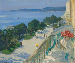 La Terrasse à Cap d'Ail - Sir John Lavery — näkymä teoksesta