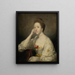 Muotokuva naisesta valkoisessa - Sir Joshua Reynolds — kehystetty taideteos seinällä