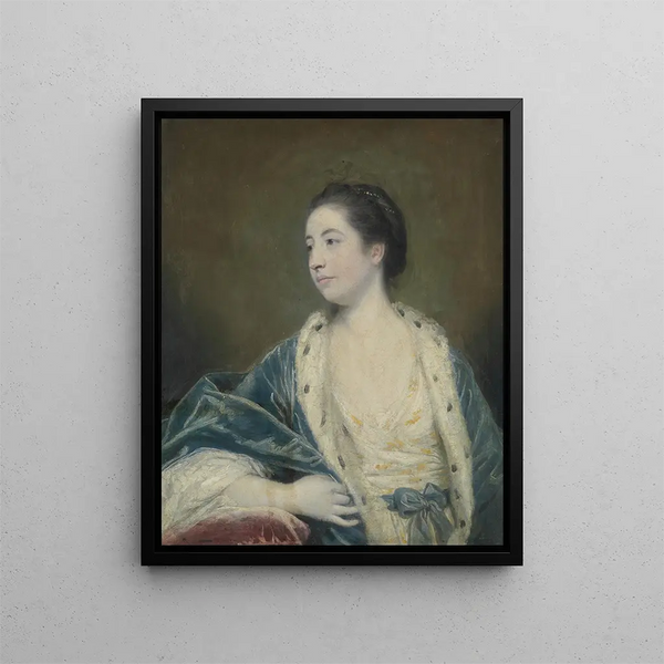 Muotokuva Naisesta - Sir Joshua Reynolds — kehystetty taideteos seinällä