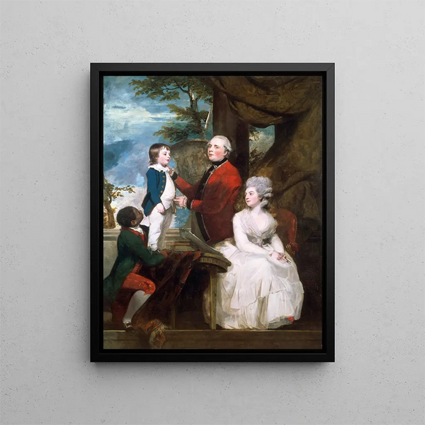 La famille du Temple - Sir Joshua Reynolds — kehystetty taideteos seinällä