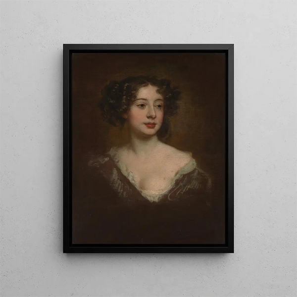 Harjoitus naisen muotokuvasta - Sir Peter Lely — kehystetty taideteos seinällä