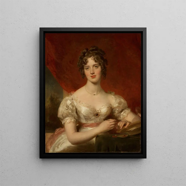 Mary Anne Bloxamin, myöhemmin Mme Frederick H. Hemmingin, muotokuva - Sir Thomas Lawrence — kehystetty taideteos seinällä