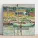 Maalauksen jäljennös Sloop-öysterimaalauksesta, Cos Cob - Childe Hassam