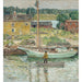 Maalauksen jäljennös Sloop-öysterimaalauksesta, Cos Cob - Childe Hassam