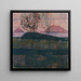 Auringonlasku - Egon Schiele — kehystetty taideteos seinällä