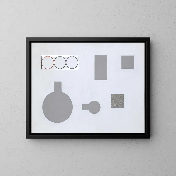 Composition avec rectangles et cercles - Sophie Taeuber-Arp — kehystetty taideteos seinällä