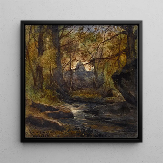 HenriJoseph Harpignies - Sous bois avec un dme dans le lointain.webp