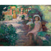 Maalauksen jäljennös Sous les mimosas (les filles de l'artiste) - Arnold Peter