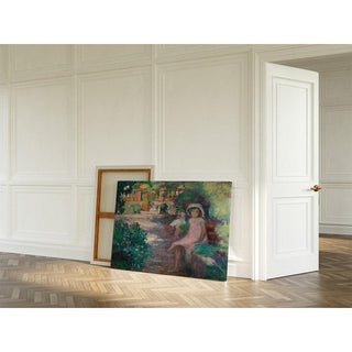 Sous les mimosas les filles de l'artiste - Arnold Peter | Reproduction Tableau Décoration murale affiche copie