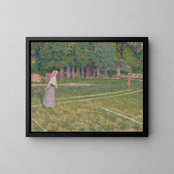 Tennis à Hertingfordbury - Spencer Frederick Gore — kehystetty taideteos seinällä