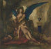 Sphinx in a cave, king poet and warrior - Gustave Moreau — näkymä teoksesta