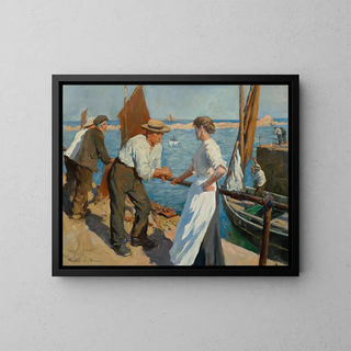 Le quai - Stanhope Alexander Forbes — kehystetty taideteos seinällä