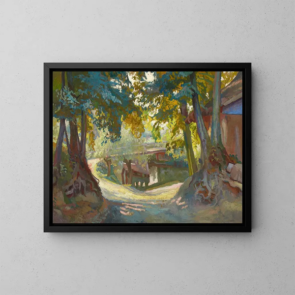 Erään syksyisen päivän - Stanisław Kamocki — kehystetty taideteos seinällä