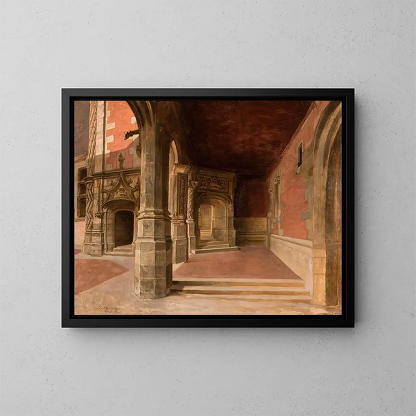 Cloître du château de Blois - Stefan Bakałowicz — kehystetty taideteos seinällä