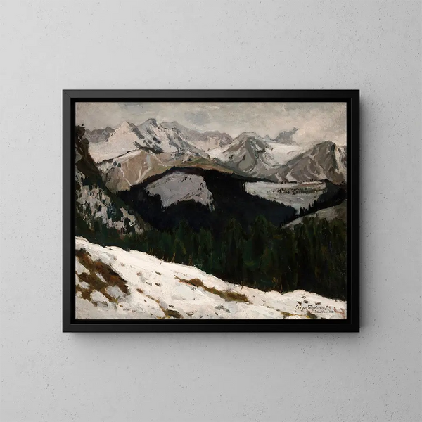 Dégel dans les montagnes Tatras - Stefan Filipkiewicz — kehystetty taideteos seinällä