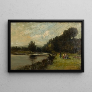 Stirling Malloch - Figures on a River Bank.webp