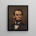 Abraham Lincolnin muotokuva, rintakuva parralla - Strobridge Co Lith — kehystetty taideteos seinällä