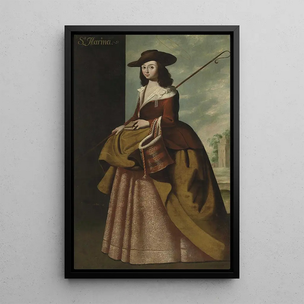 Sainte Marguerite d'Antioche - Francisco de Zurbaránin ateljee — kehystetty taideteos seinällä